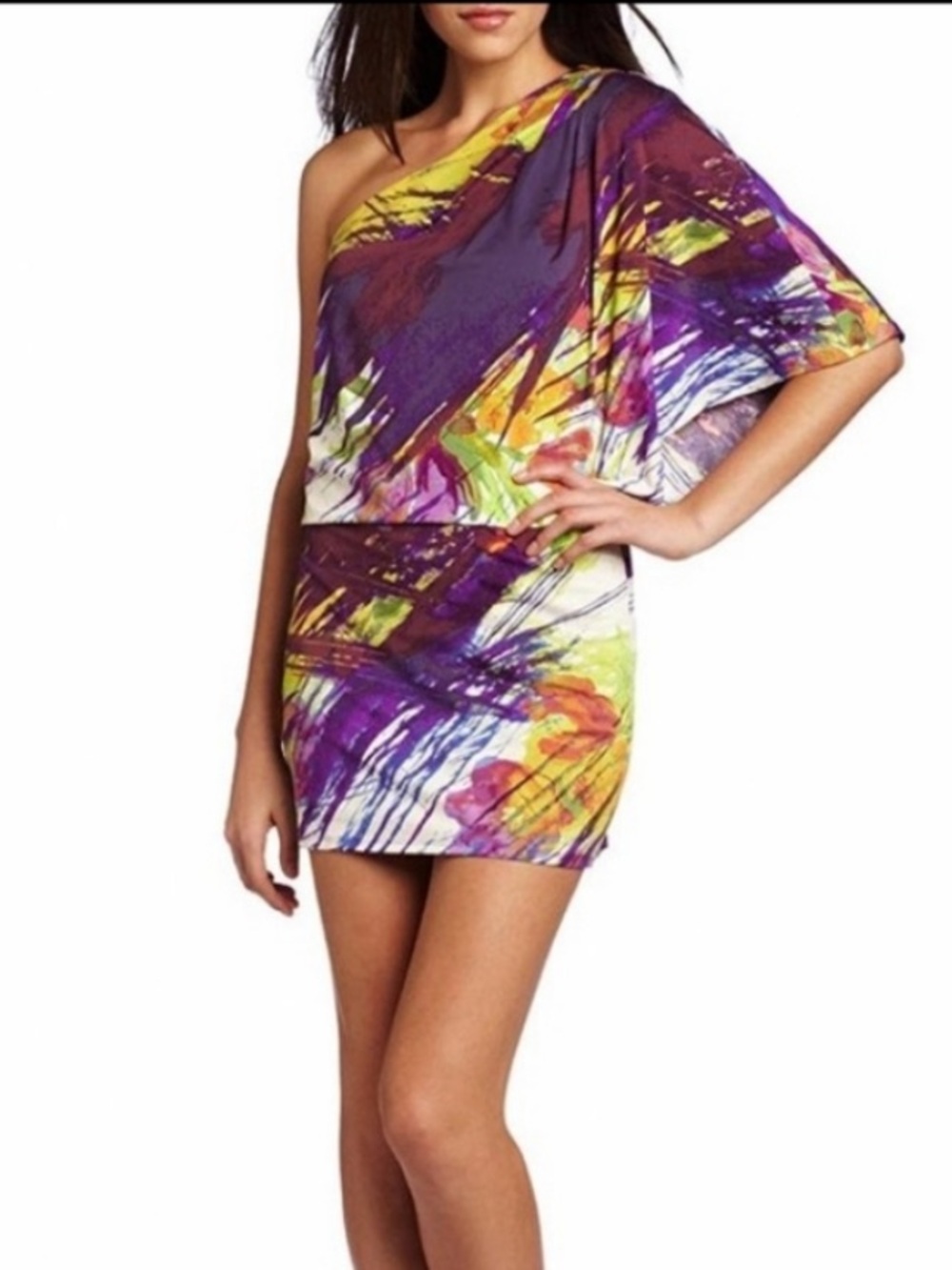 Jessica Simpson - One Shoulder Abstract Dress